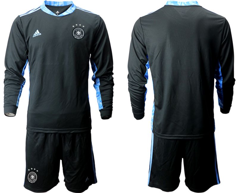 Men 2021 World Cup National Germany black long sleeve goalkeeper Soccer Jerseys